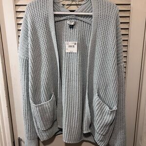 American Eagle Outfitters Sky Blue Chunky Knit Cardigan